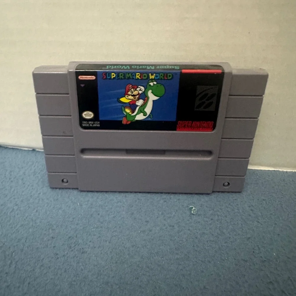 Super Mario World Nintendo SNES Game Cartridge SNS-MW-USA Authentic Retro Video